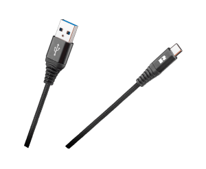 Kabel USB wtyk A - wtyk USB typ C, 2m, REBEL