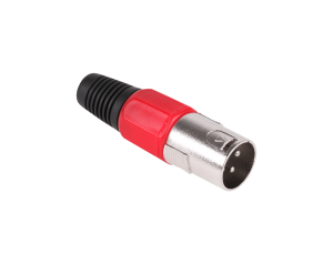 Wtyk Canon JR 0605, na kabel, czerwony