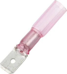 Końcówka konektora męska 6.3mm, Crimpseal II, czerwona