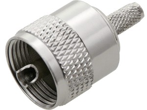 Wtyk antenowy CB cienki na kabel RG58, zaciskany