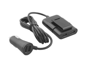 Ładowarka samochodowa MXCC-03, 4x USB, 5,4A, dla pasażerów
