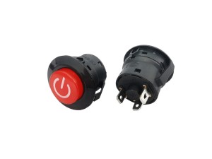 Przełącznik PBO-1728AR bistabilny 10A/250V podświetlany 12V czerwony