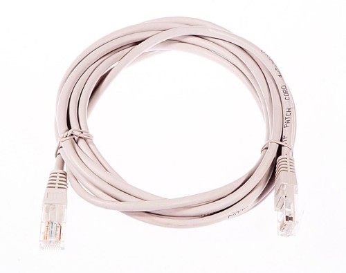 Kabel UTP-K5, 1m, wtyk - wtyk, szary