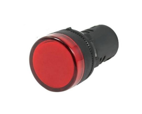 Kontrolka LED 28mm, 230V, czerwona