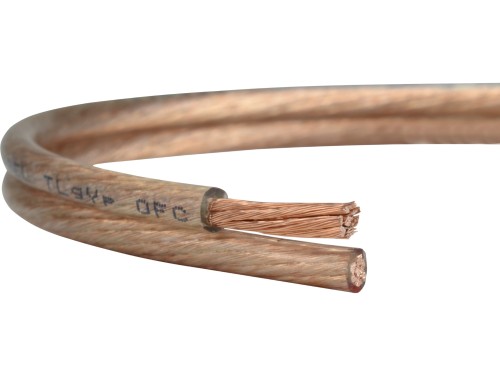 Kabel głośnikowy TLY 2x 1,50mm2, miedziany, przezroczysty