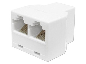 Rozgałęźnik telefoniczny: gniazdo - 2 gniazda modularne 8P8C, RJ45