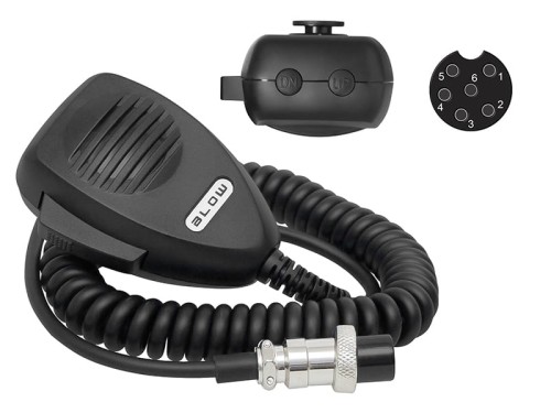 Mikrofon CB 6-pin + przełączniki