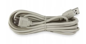 Kabel USB wtyk A - gniazdo A, 1,8m, biały