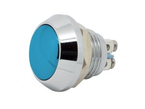 Przełącznik reset ON, PBWS-12B, 2A/250V, wandaloodporny, niebieski