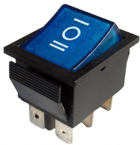 Przełącznik SW-IRS-203DC, 12V/20A, 6-pin, 3 pozycje, niebieski