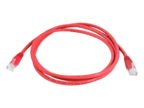 Kabel UTP-K5, 0,25m, wtyk - wtyk, czerwony