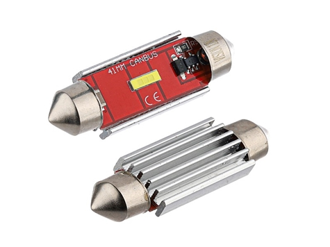 LED 12/24V, C5W, 41mm, 1x 1860, SV8,5, 2szt. CANBUS, Nonpolar, biała, VISION