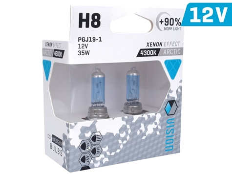 Żarówka samochodowa H8/12V, 35W, PGJ19-1 + 90% Arctic, 2szt. VISION