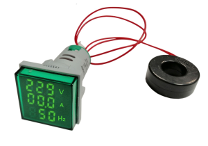 Woltomierz LED 30x30, 20-500V, zielony