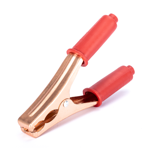 Krokodylek 100A izolowany, czerwony LB0077R
