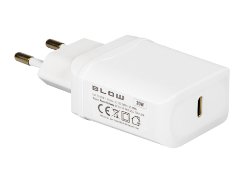 Ładowarka sieciowa USB type-C, PD, 20W, BLOW