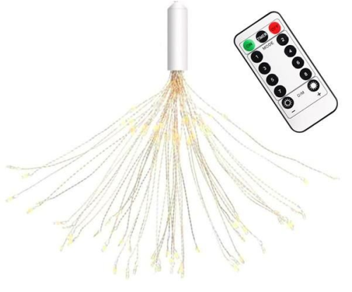 Lampki choinkowe 100 LED fajerwerki z pilotem