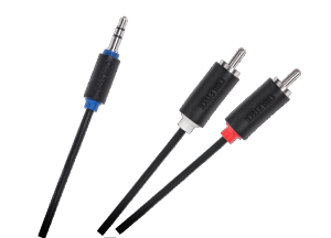 Kabel Jack 3.5 - 2x RCA, 10m, CABLETECH Standard