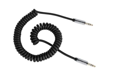 Kabel Jack/Jack 3,5mm 1,5m sprężynka Kruger&Matz