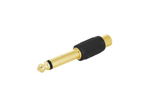 Przejście wtyk Jack 6,3 mono - 1 gniazdo cinch gold (RCA)