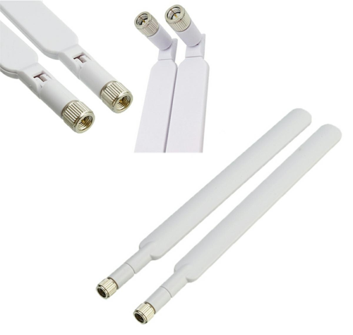 Antena GSM/LTE x2 do routera, SMA, biała