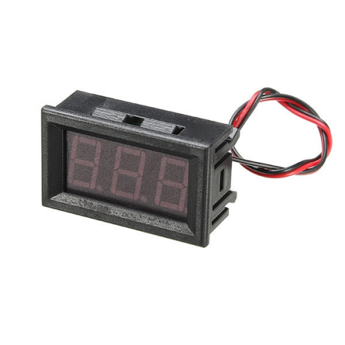 Panelowy woltomierz LED 5-99V DC, czerwony