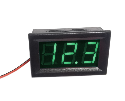 Panelowy woltomierz LED 5-120V DC, zielony