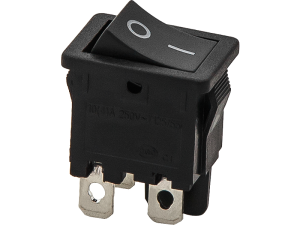 Przełącznik kołyskowy czarny 6A/230V, 4-pin