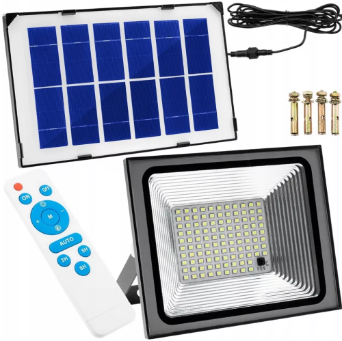 Naświetlacz LED 50W + panel solarny + pilot, IP67