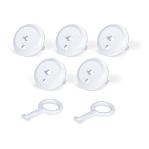 Zaślepka gniazda elektrycznego 5 szt. + kluczyk, MT066 MONTIS