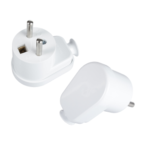 Wtyk sieciowy WT-16U/Z kątowy z uziemieniem biały MT017B