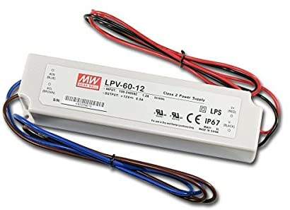 Zasilacz LED LPV-60, 12V/5A, stałonapięciowy, IP67
