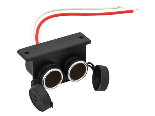 Gniazdo zapalniczki podwójne, hermetyczne, 12/24V