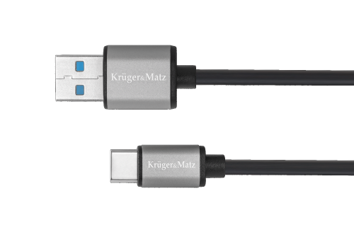 Kabel USB 3.0 wtyk A - wtyk USB typu C, 5 Gbps, 1,0m, Kruger&Matz Basic