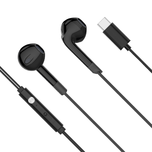 Słuchawki KMPC2-B douszne z mikrofonem na USB-C, Kruger&Matz, czarne
