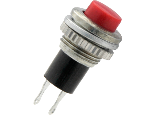Przełącznik reset ON czerwony 1A/250V