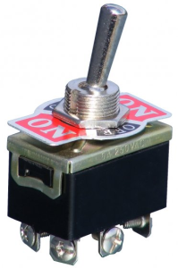 Przełącznik KN3(B)-223, (ON)-OFF-(ON), 6A/250V, chwilowy