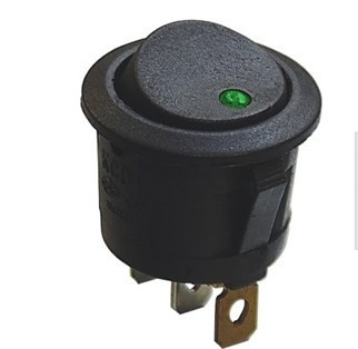 Przełącznik SMRS 101 6LDG okrągły ON-OFF D20 250V/1A zielony