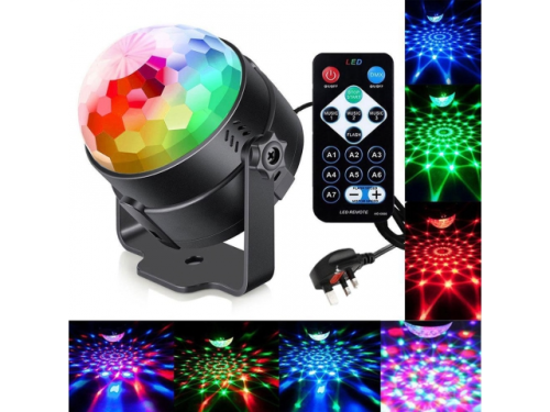 Kula projektor disco RGB LED + pilot