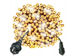 Lampki choinkowe 200 LED, biały ciepły, zewnętrzne IP44, Flash