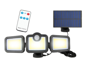 Lampa LED ścienna solarna, regulowana z sensorem, 108 LED, LXLL155