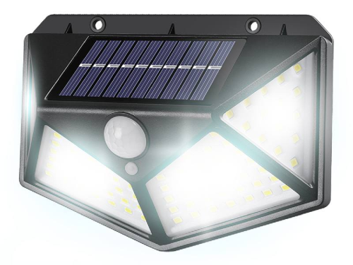 Lampa LED ścienna solarna, z sensorem, 100 LED, 10W, LXLL119