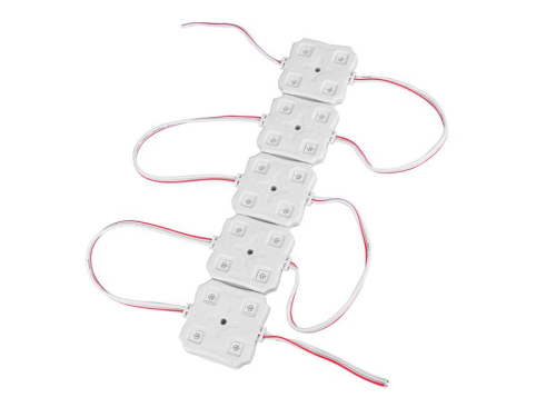 Moduł LED 4x 5050, czerwony, wodoodporny