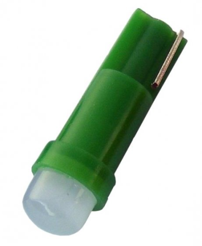 LED R-5/T5, W3W, 12V, zielony, 1 COB