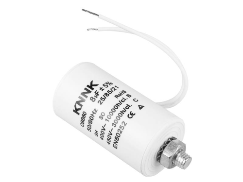 Kondensator silnikowy 8uF/450V z przewodami