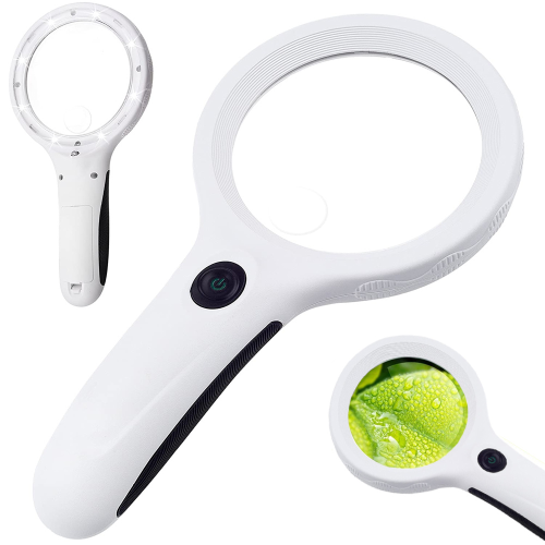 Lupa do czytania 4x, 8 LED, UV