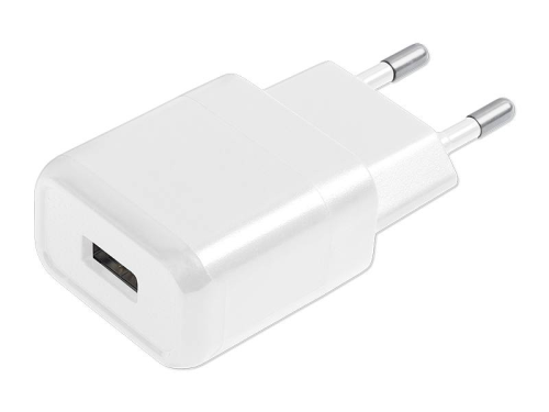 Ładowarka sieciowa USB 1A biała