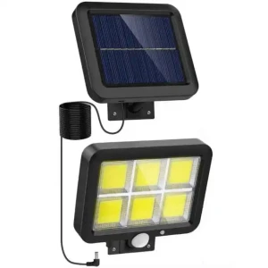 Lampa ścienna solarna z sensorem 6 LED COB