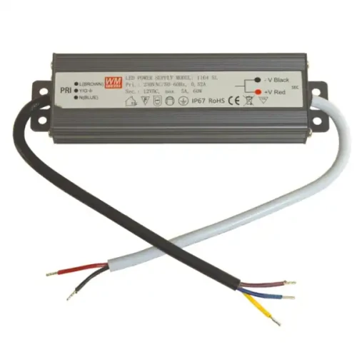 Zasilacz do LED 12V/5A 60W IP67 w aluminium