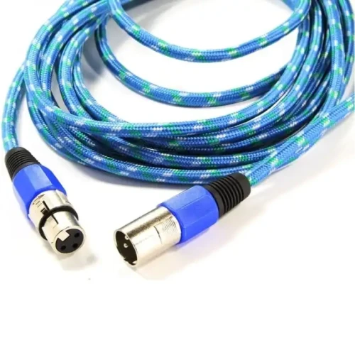 Kabel wtyk XLR - gniazdo XLR 3m niebieski